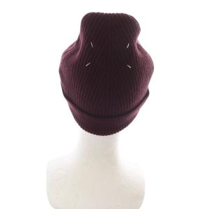Martin Margiela 14 7GG 4ステッチ ニット帽 ビーニー ニット ボルドー /SR25