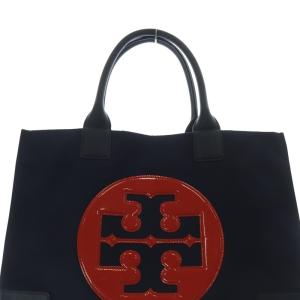 TORY BURCH エラ トートバッグ ハンドバッグ 紺 ネイビー 赤 レッド