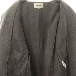 ENFOLD ウール チェスターコート ロング 38 杢グレー