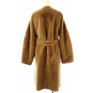 CASA FLINE エコファーローブコート アウター ロング F モカ /DO OS