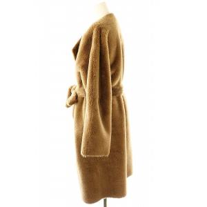 CASA FLINE エコファーローブコート アウター ロング F モカ /DO OS