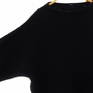 45rpm アルル縮絨の908馬比古セーター チュニック 長袖 ネイビー /ES OS