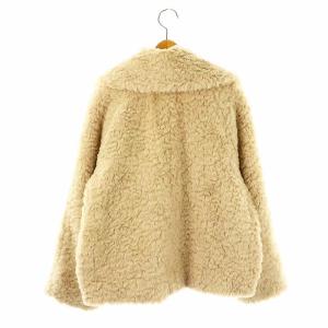 JUSGLITTY 23AW フェイクファーショートコート アウター 1 アイボリー /DF OS