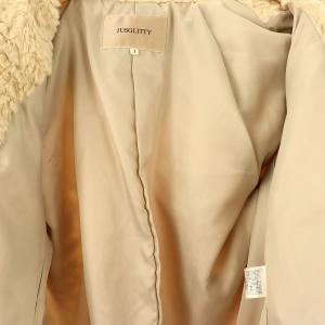 JUSGLITTY 23AW フェイクファーショートコート アウター 1 アイボリー /DF OS