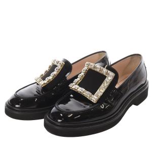 ヴィヴ レンジャー ストラス バックル ローファー 36.5 ブラック