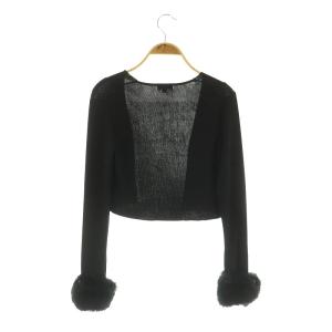 TOCCA 18AW BAMBI リブニット ボレロ カーディガン ショート丈 フェイクファーカフス ビジュー M