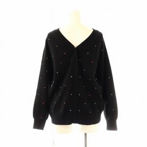 Diagram GRACE CONTINENTAL ドットビジューニット セーター 36 ブラック マルチカラー