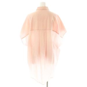 ATON マイクロシュリンクローン MICRO SHRINK LAWN オーバーサイズシャツ ブラウス 半袖 フロントボタン