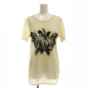 プリントTシャツ カットソー 半袖 36 ライトベージュ /AT OS SH