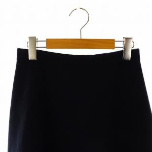 Theory EMPIRE WOOL MINI SKIRT ニットミニスカート フレア ウール P 紺 ネイビー