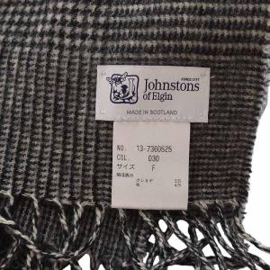 PLST別注 ストール マフラー 大判 グレンチェック カシミヤ フリンジ