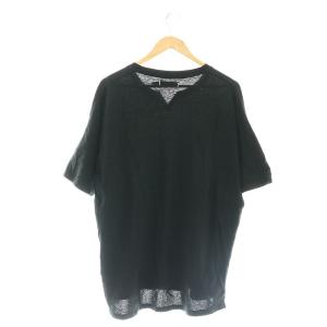 nonnative CLERK S/S T-NECK TEE C/L PIQUEトップス Tシャツ 半袖 スキッパー 1 黒 ブラック