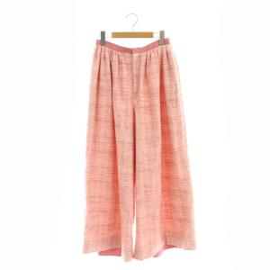 ピンクツイードギャザーワイドパンツ 36 ピンク /MI OS