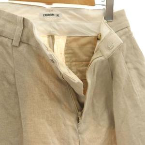 EVERYDAY I LIKE 23SS Linen Tuck Pants パンツ ストレート 36 ベージュ /AT OS