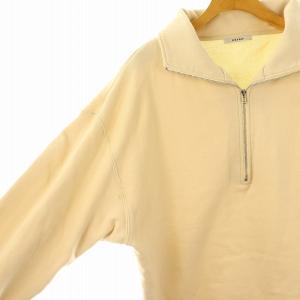 CELERI ハーフジップ スウェット トレーナー F クリーム色 /AT OS