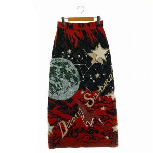 総柄スカート ロング タイト 36 マルチカラー /DO OS