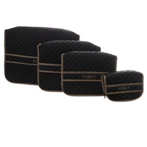 トラベルポーチ 4個セット キルティング ブラック