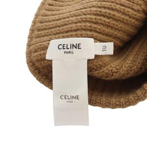 CELINE トリオンフ ニット帽 TU ブラウン 2AA3238D