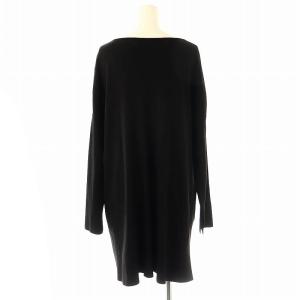 ENFOLD カットソー ロングスリーブ チュニック 長袖 38 ブラック /DF OS