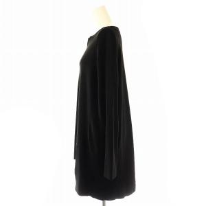 ENFOLD カットソー ロングスリーブ チュニック 長袖 38 ブラック /DF OS