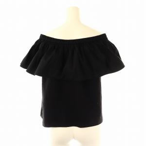 YOKO CHAN YOKOCHAN オフショルダートップス ブラウス 半袖 38 ブラック /DF OS