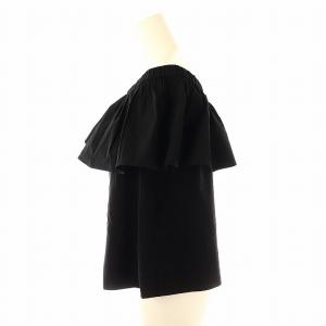 YOKO CHAN YOKOCHAN オフショルダートップス ブラウス 半袖 38 ブラック /DF OS