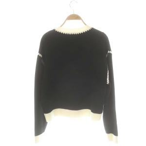 Theory 24AW Morton Wool Blanket ST Cardi カーディガン ニット Vネック S ブラック ホワイト
