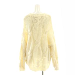 Whim Gazette WhimGazette 23AW ハンドケーブルプルオーバー ニット セーター 透かし編み F 白 /CX OS