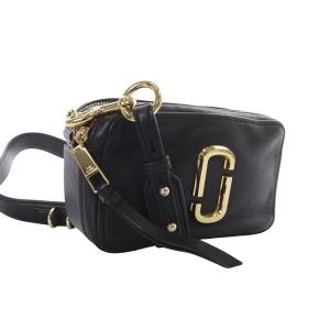 MARC JACOBS THE スナップショット クロスボディ ショルダーバッグ ワンショルダー 斜め掛け レザー ブラック M0014591