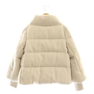 ANAYI 23AW アルパカシャギーダウンコート 38 アイボリー