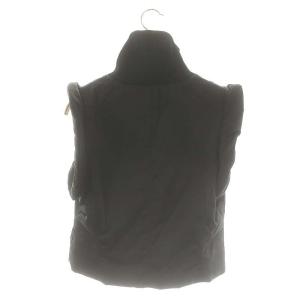 LIMI feu 23AW 中綿ナイロンベスト アウター ジップアップ ノースリーブ ナイロン 2 黒 LJ-Y01-600