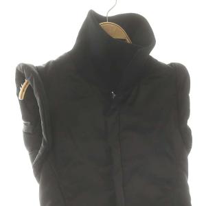 LIMI feu 23AW 中綿ナイロンベスト アウター ジップアップ ノースリーブ ナイロン 2 黒 LJ-Y01-600