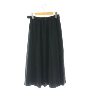 23区 vingt-trois 24AW 洗える ウールミルドジャージー タック フレアスカート 36 黒 /MI