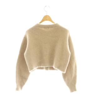 Nolley's 24AW プレミアムヘアリークロップドクルーネックカーディガン ニット ウール 38 ベージュ /MI