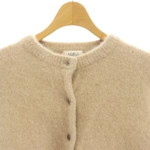 Nolley's 24AW プレミアムヘアリークロップドクルーネックカーディガン ニット ウール 38 ベージュ /MI
