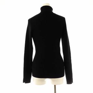 ADORE ピュアウールタートルリブニット セーター 長袖 38 黒 ブラック