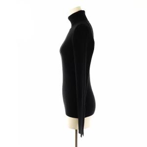 ADORE ピュアウールタートルリブニット セーター 長袖 38 黒 ブラック