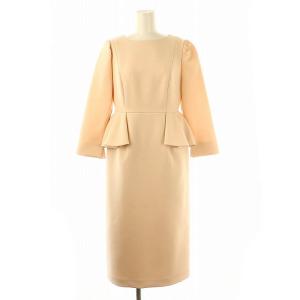 23AW ロングスリーブペプラムタイトワンピ ワンピース ロング 38 ライトピンク /HK OS