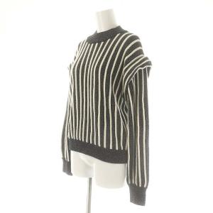 Ameri VINTAGE アメリ AMERI SWELL STRIPE KNIT ニット セーター 長袖 F ブラック ホワイト