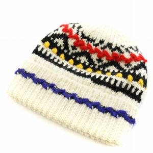 GAEL-KNITTEED BEANI ニットキャップ ニット帽 ビーニー 帽子 ベージュ 黒 ブラック