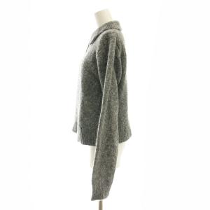 MILA OWEN MILAOWEN 24AW ビジューボタンポロニットカーディガン アルパカ混 0 グレー /ES OS