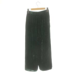 MM6 Maison Margiela ベロアパンツ ワイド イージー 36 グリーン /DO OS