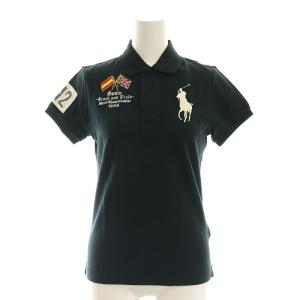 ポニー刺繍 ポロシャツ 半袖 M ブラック