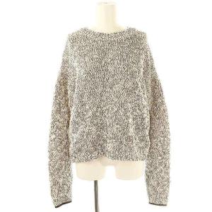 25SS カラーミックス クルーネック ニット カットソー FREE 白 茶