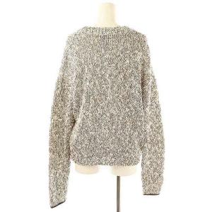 UNITED ARROWS 25SS カラーミックス クルーネック ニット カットソー FREE 白 茶