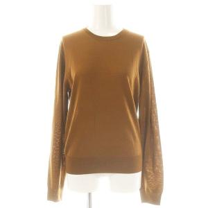 24AW 18Gプレーンクルーネックプルオーバー ニット セーター 長袖 薄手 茶