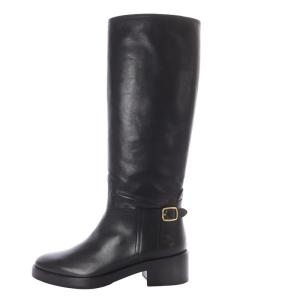 マカダム ベルテッドロングブーツ 37 ブラック