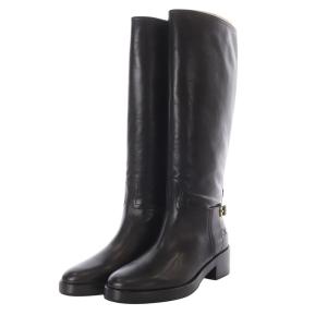 CELINE マカダム ベルテッドロングブーツ 37 ブラック