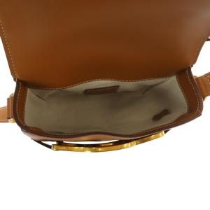 TOD'S KATE AOY PATTINA レザーシアリングショルダーバッグ キャメル