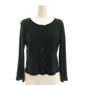 31280 シルク カシミヤ混 カーディガン 40 ブラック